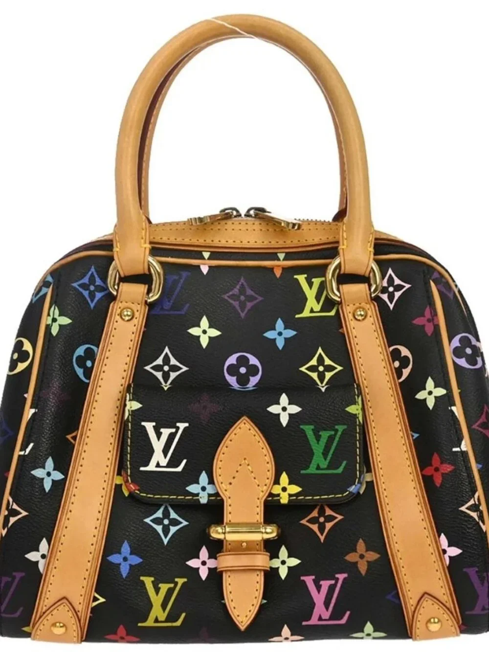 Louis Vuitton Black Monogram Multicolor Priscilla Handbag M40097